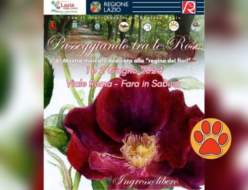 Sabato 1° giugno Tesori a quattro zampe ospite di “Passeggiando tra le rose” a Fra in Sabina