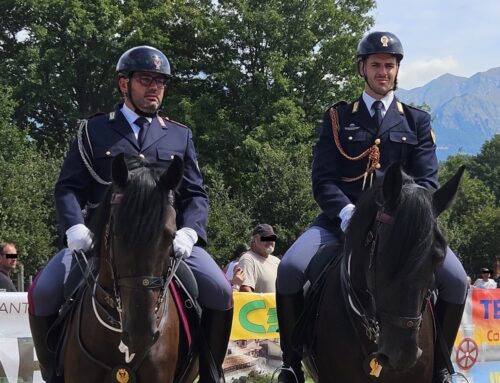 Amatrice a cavallo, la Polizia di Stato presente con una pattuglia ippomontata