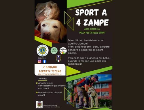 Il 7 giugno a Bernate Ticino (MI) l’evento “Sport a 4 Zampe”