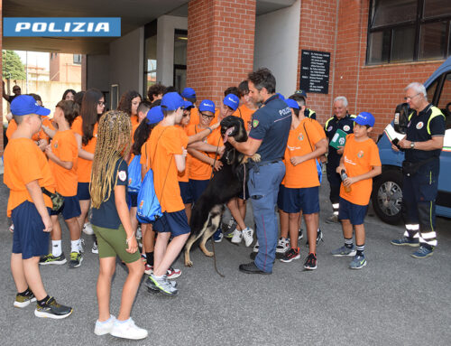 I ragazzi del progetto “Anche io sono la Protezione Civile” incontrano tre bellissimi Pastore Tedesco della Polizia di Stato di Rieti